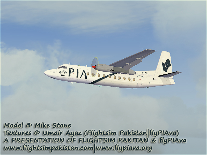 Fs2004 Pia F-27 Mk 200 Pia Fokker F-27 Friendship, Registration: Ap-Bcz In The Latest Live