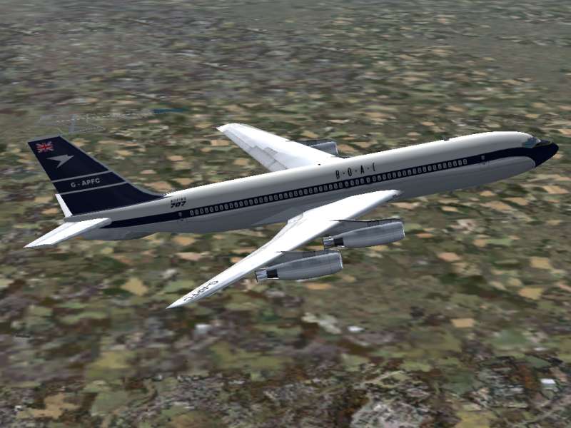 Fs2004 Boeing 707-420 Version 2 With Panel, Boac And British Airways Features Tailored Aut — 1