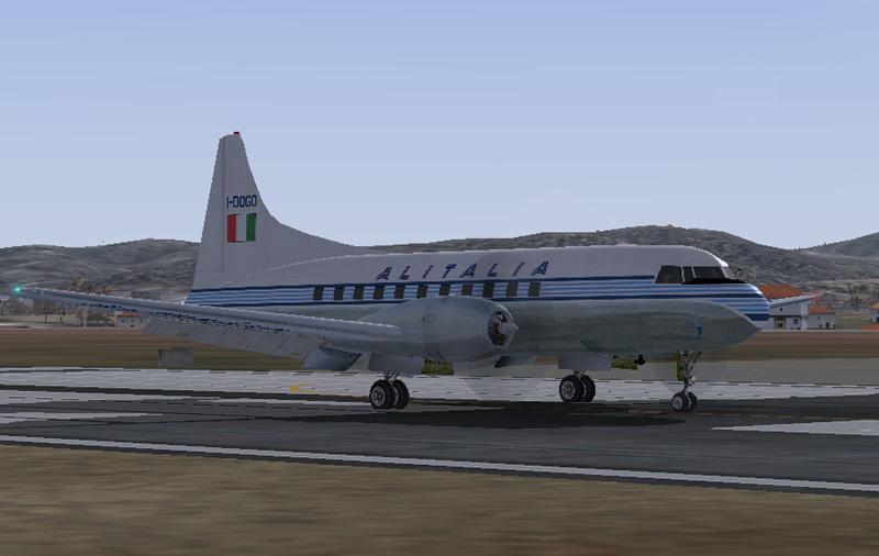 Fs2004/Fs2002 Convair Cv-340/41 Alitalia - Based On Repaint Templates And Original Texture