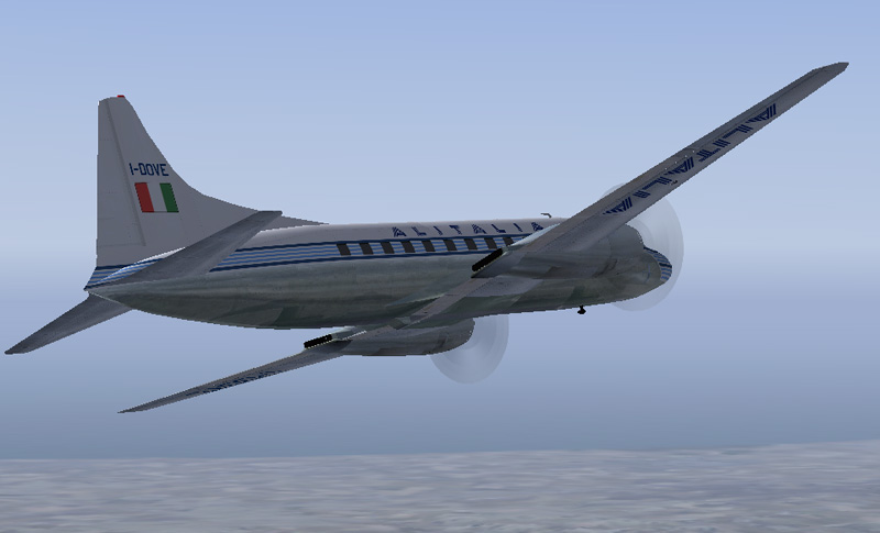 Fs2004/Fs2002 Convair Cv-440/61 Alitalia - Based On Repaint Templates And Original Texture