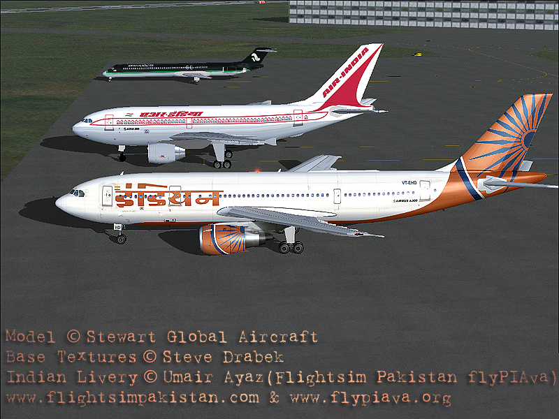 Fs2004 Indian Airbus A300B4 Registration:vt-Ehd