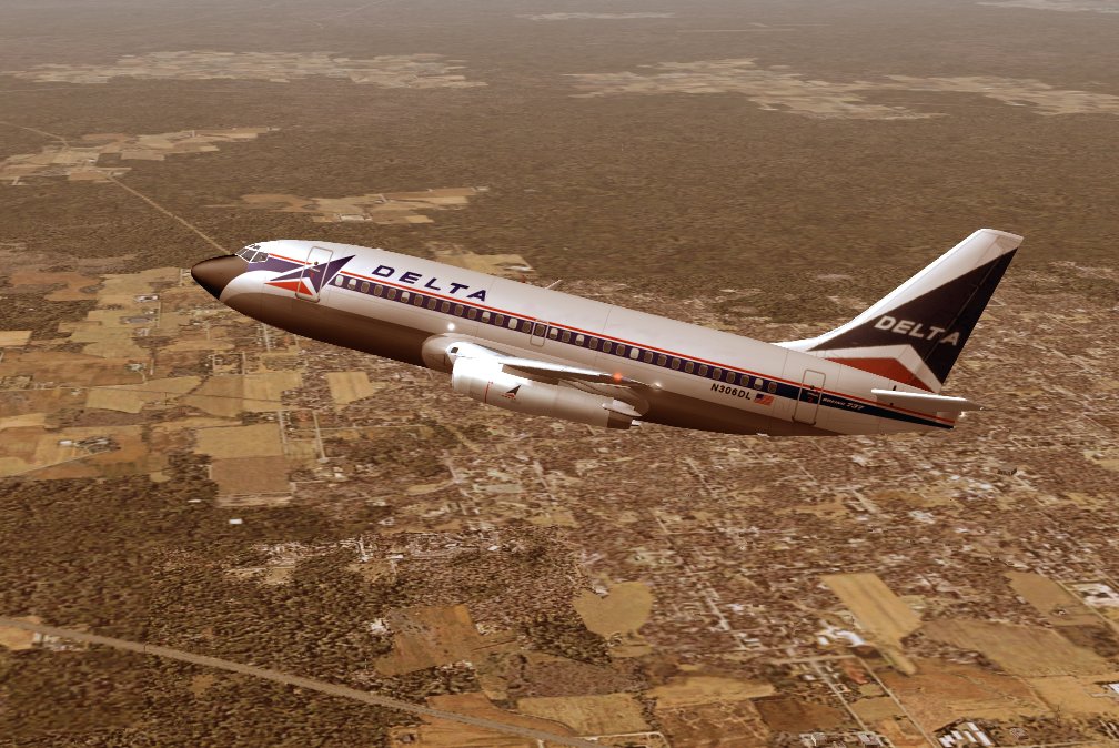 Fs2004 Kittyhawk Productions Boeing 737-200 Delta Airlines Circa 1990 Dxt3 Textures W/Full
