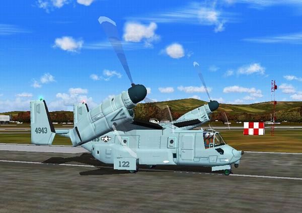 V-22 Osprey Usmc Mach 1, For Fs2004 Orig Model/Panel/Textures By Vlad Zhyhulskiy