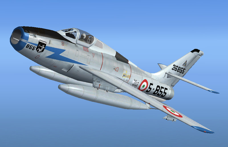 Fs2004/Fs2002 Republic F-84F Thunderstreak Aeronautica Militare Italiana (Italian Air Forc
