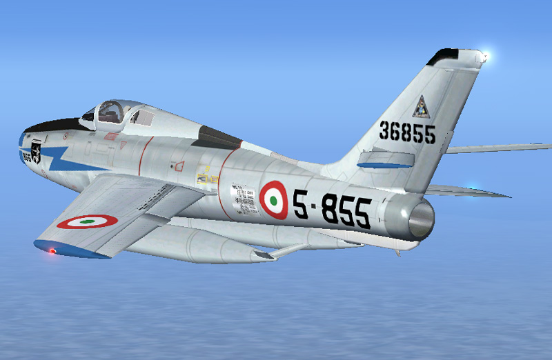 Fs2004/Fs2002 Republic F-84F Thunderstreak Aeronautica Militare Italiana (Italian Air Forc