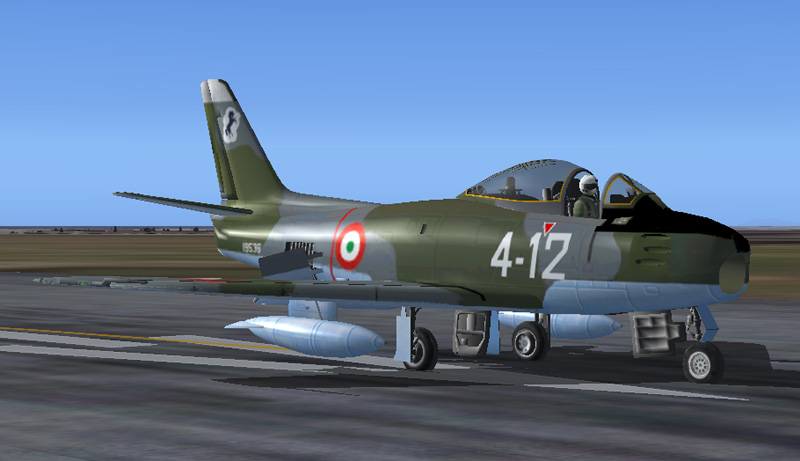 Fs2004/Fs2002 North American F-86E Sabre (Canadair Cl-13) Aeronautica Militare Italiana (I
