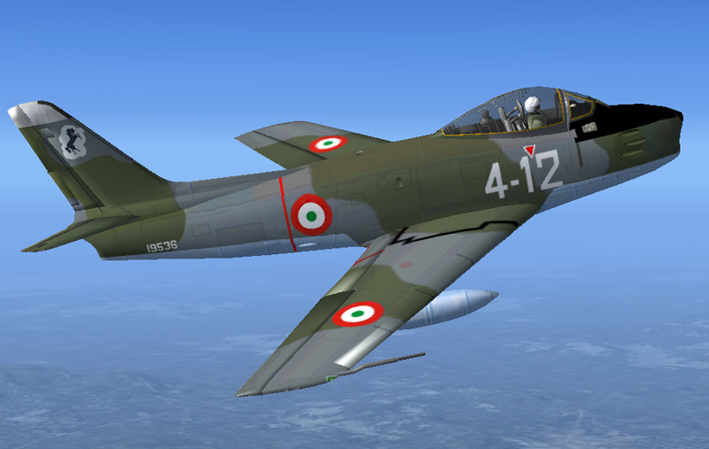 Fs2004/Fs2002 North American F-86E Sabre (Canadair Cl-13) Aeronautica Militare Italiana (I