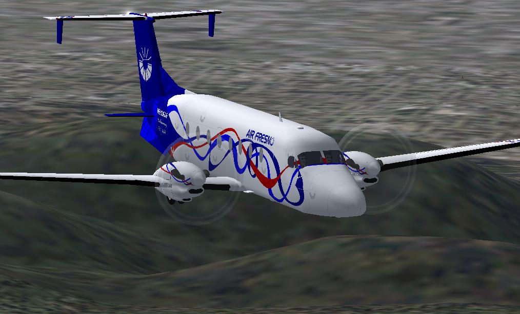 Fs2002/Fs2004 Raytheon Beech 1900D Original By Mike Stone Air Fresno Livery By Peter Mckay