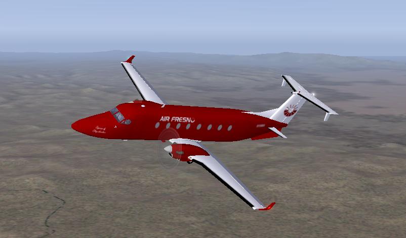 Fs2002/Fs2004 Raytheon Beech 1900D Original By Mike Stone Air Fresno Livery By Peter Mckay