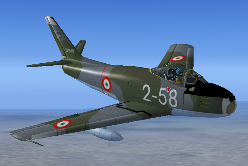 Fs2004/Fs2002 North American F-86E Sabre (Canadair Cl-13) Aeronautica Militare Italiana (I