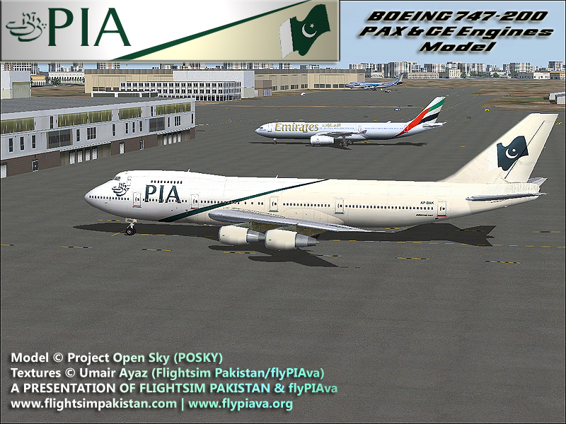 Fs2004 Pia Boeing 747-200 Registration: Ap-Bak.in The Current Livery Of Pakistan Internati