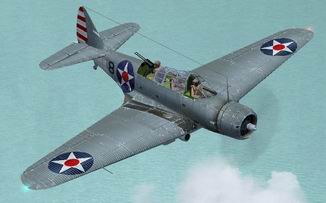 Fs2004 Douglas Tbd 1 Devastator.- Original Msfs Default Model Cfs2.- Adapted And Renovated