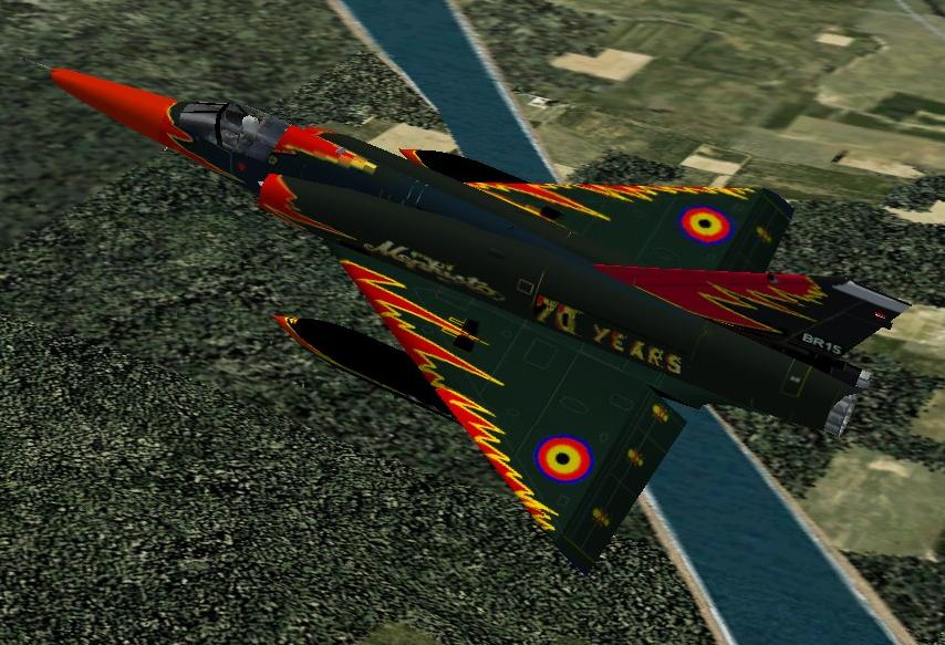 Fs2002 / Cfs2: Mirage 5 Br Mephisto Of The Belgian Airforce - 70 Years Anniversary Special