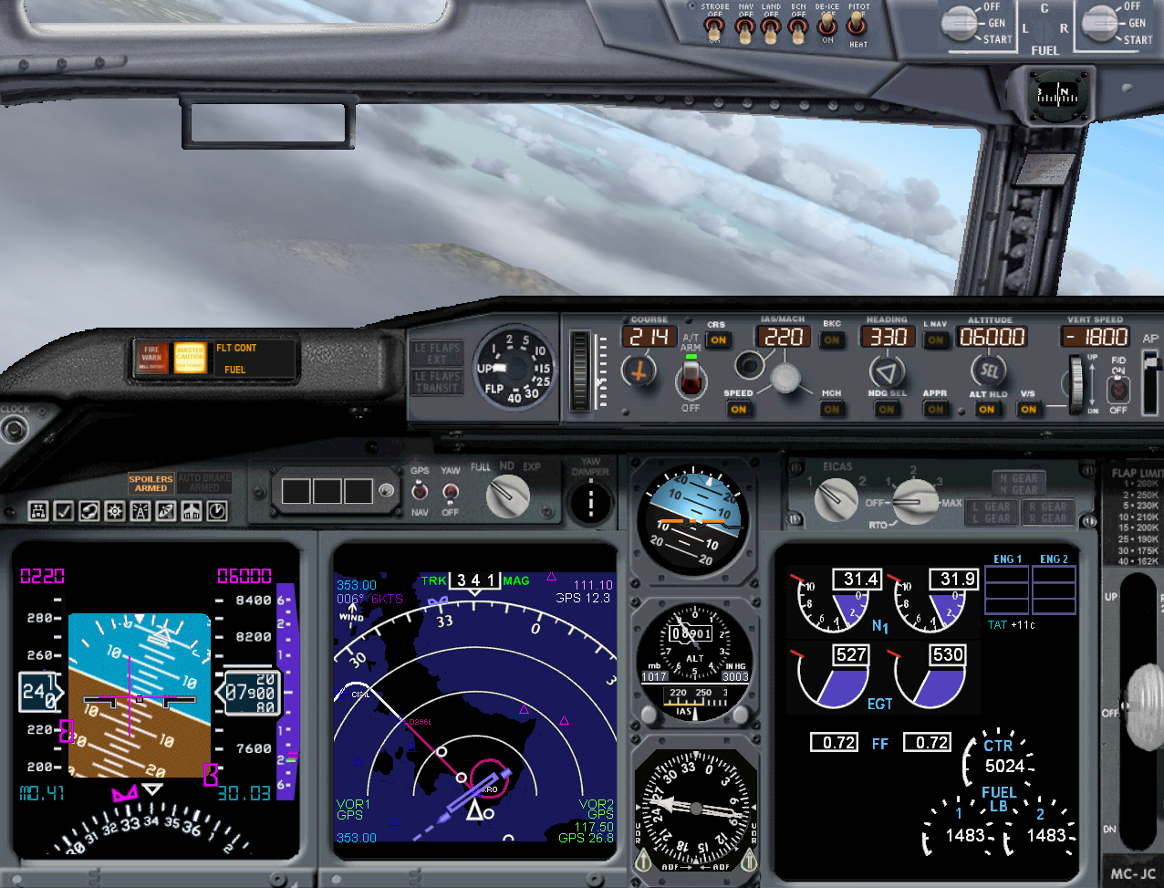 Boeing 737-800 Panel For 1024X768 Resolution