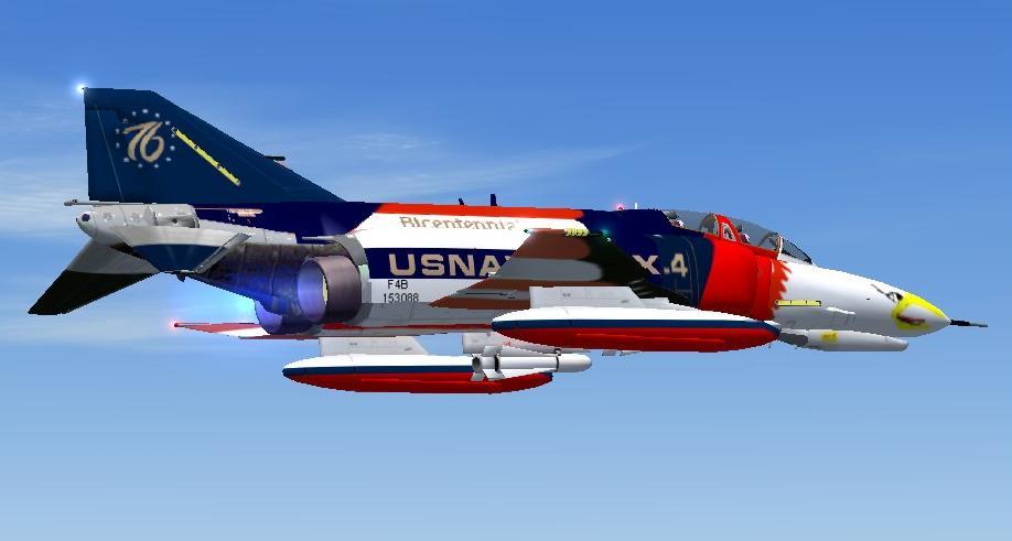 Fs2004 F-4E Phantom Ii Vx-4 Bicentennial Layout Of U.s Navy — 1