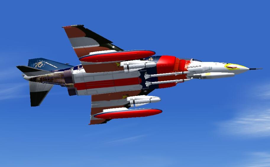 Fs2004 F-4E Phantom Ii Vx-4 Bicentennial Layout Of U.s Navy