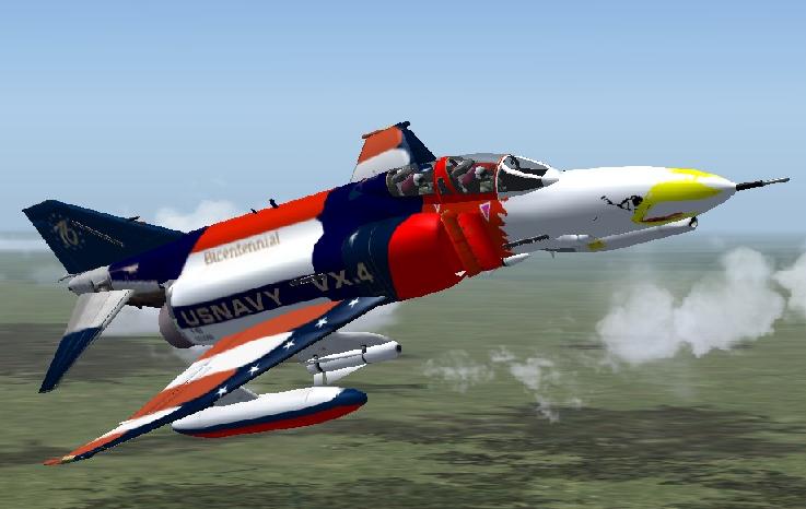 Fs2004 F-4E Phantom Ii Vx-4 Bicentennial Layout Of U.s Navy