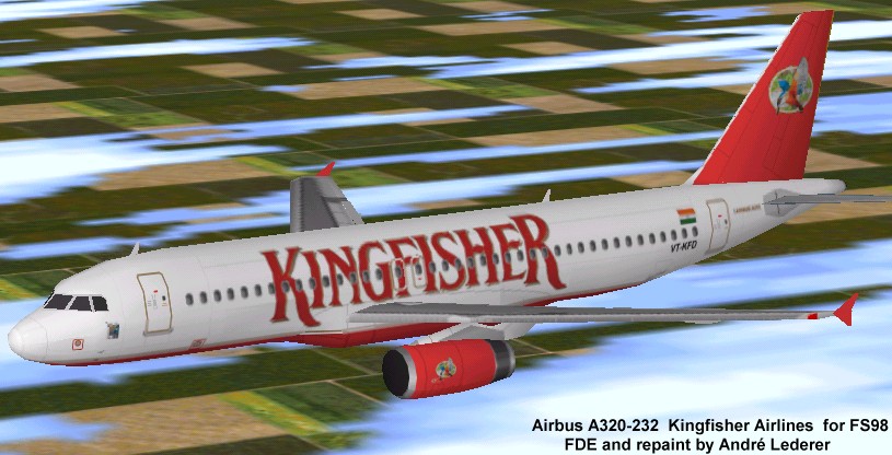 Flightsim Fs2004/Fs98 Aircraft Airbus A320-232 Kingfisher Airbus A320-232 Kingfisher Airli — 1