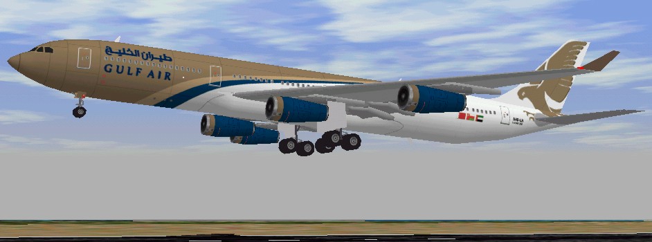 Flightsim Fs2004/Fs98 Gulf Air Airbus A340-300 Flightsim Fs2004/Fs98 Gulf Air Airbus A340-