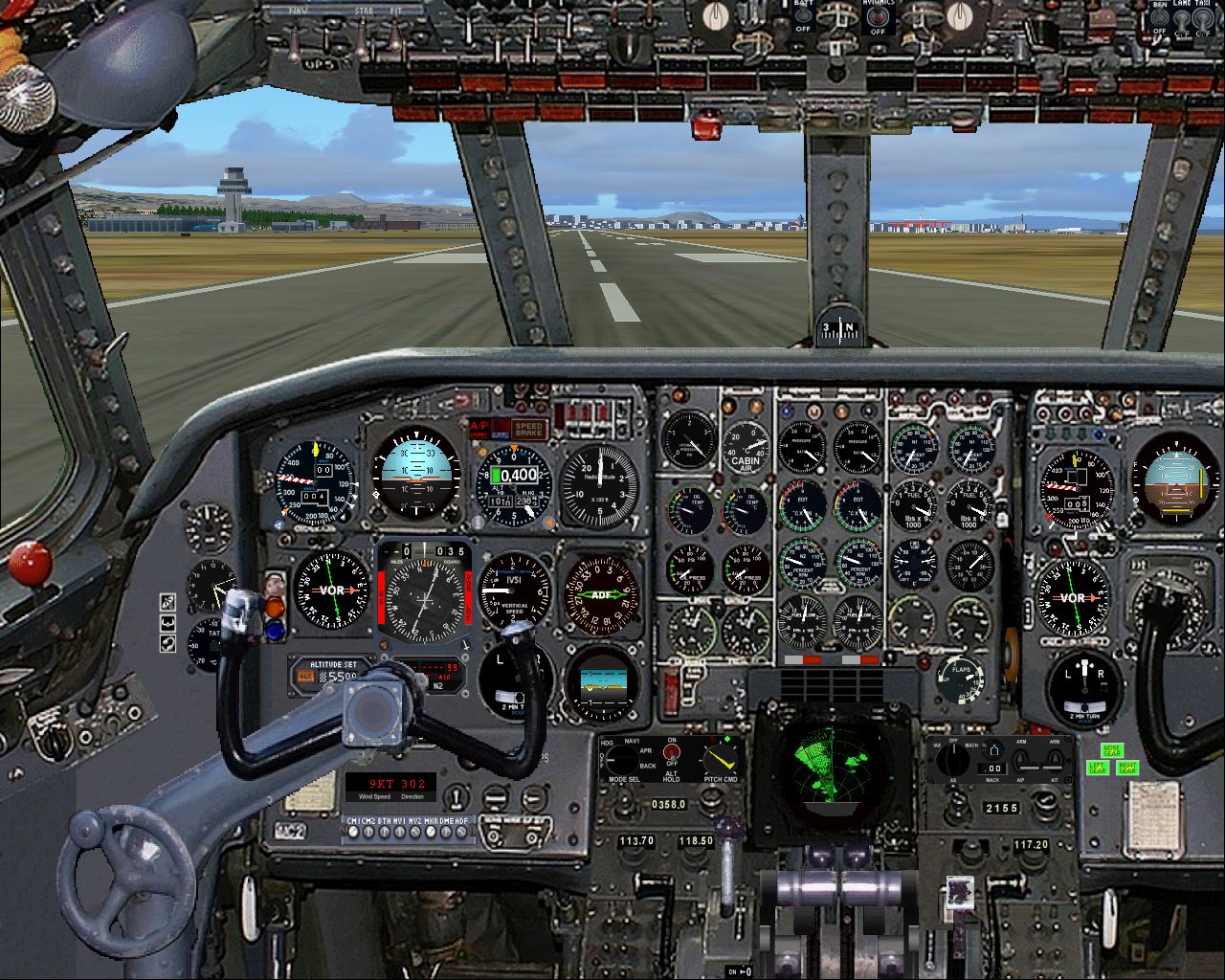 Fs2004 - Picturereal Panel Version 2 Sud-Aviation Caravelle With Full Internal Views The U