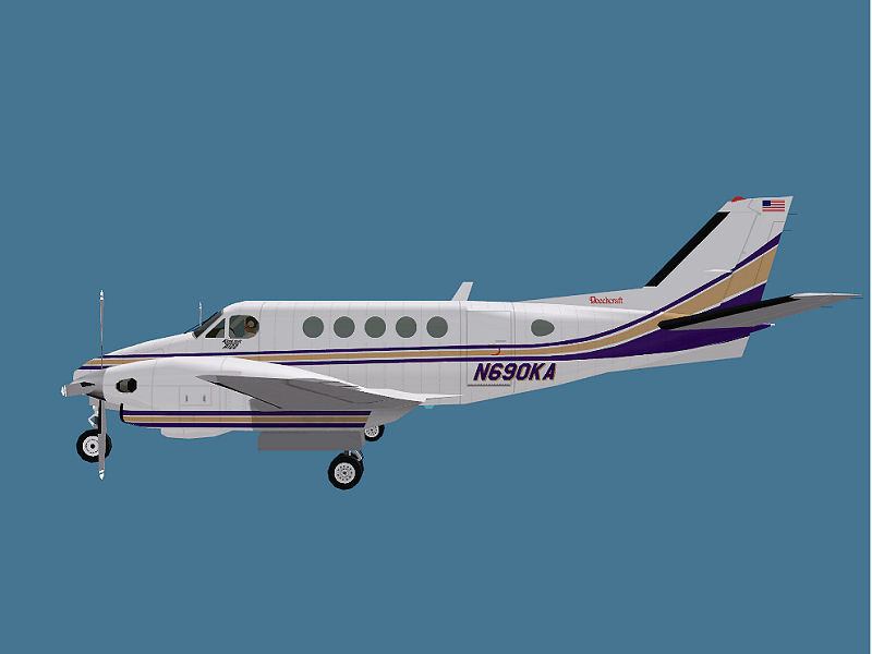 Fs2004 King Air A100 Dee Waldron Michael Verlin Fully Flyable, Includes Panel, Transparent