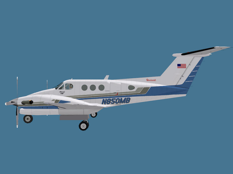 Fs2004 King Air F90-1 Version 2 Dee Waldron Michael Verlin Fully Flyable, Includes Panel,