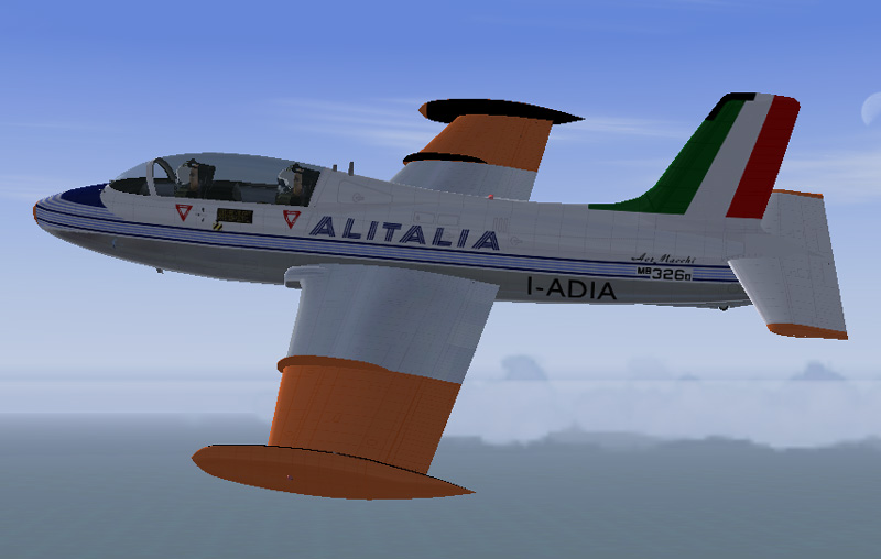 Fs2004 Aermacchi Mb-326D Alitalia Fs2004 Aermacchi Mb-326D I-Adia, Textured To Represent O