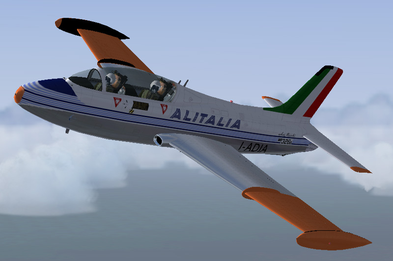 Fs2004 Aermacchi Mb-326D Alitalia Fs2004 Aermacchi Mb-326D I-Adia, Textured To Represent O