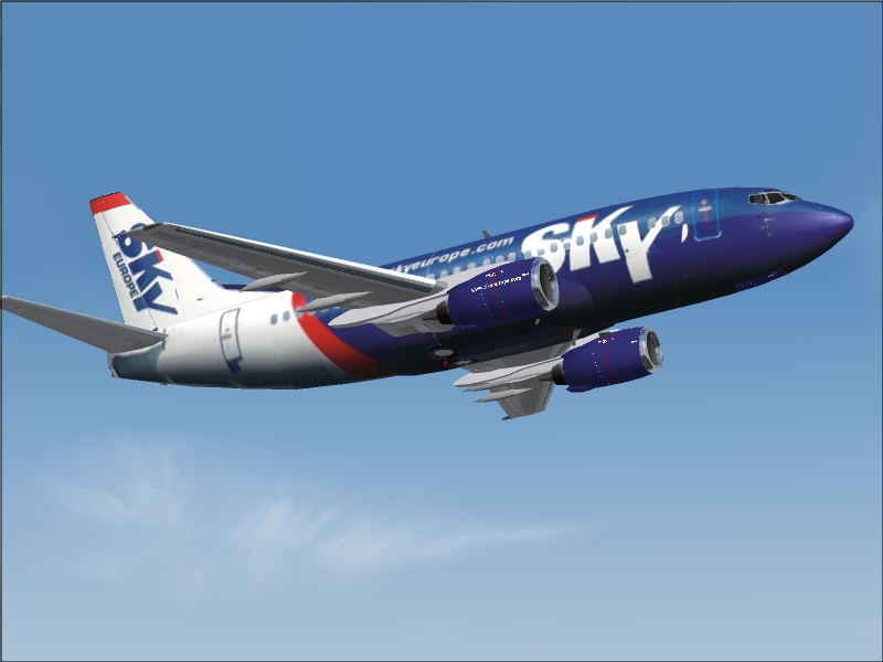 Fs2004 B737-500 Skyeurope Boeing 737-500 Skyeurope, Texture Picturereal By Cristiano Magna