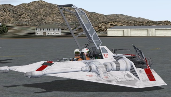 Fs2004 Starwars Incom Engineering T-47 Snowspeeder Lightweight Attack Airspeeder — 1