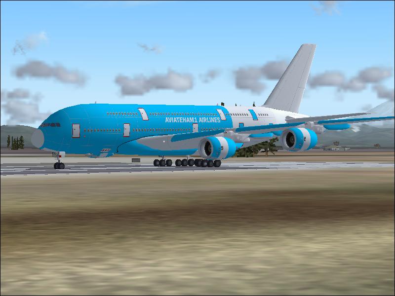 Fs2004 This Is A Fictional Repaint Of The Airbus A380 Aviateham1 Airlines Repainted By Car