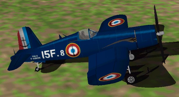 Flightsim Fs2004/Fs98/Cfs Vought F4U Corsair French And Us Navy Flightsim Fs2004/Fs98/Cfs