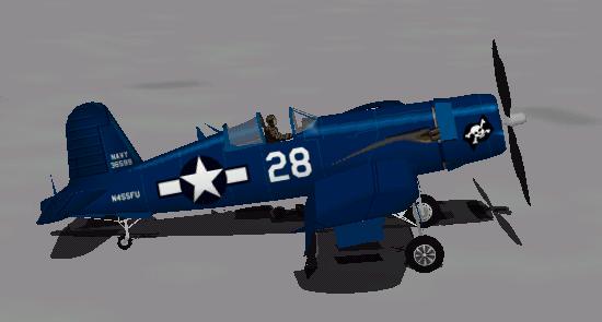 Flightsim Fs2004/Fs98/Cfs Vought F4U Corsair French And Us Navy Flightsim Fs2004/Fs98/Cfs