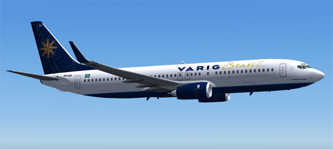 Project Opensky B737-800W Varig Airlines Model By Hiroshi Igami Flight Dynamics By Warren