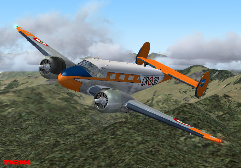 Italian Air Force, Beechcraft C-45, Reparto Radiomisure - Beechcraft C-45, Textured To Rep