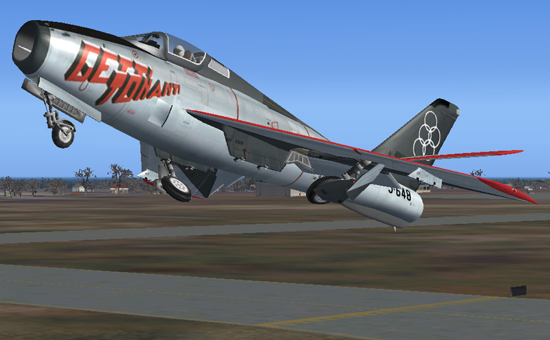 Fs2004/Fs2002 Republic F-84F Getti Tonanti Acrobatic Team Of Aeronautica Militare Italiana