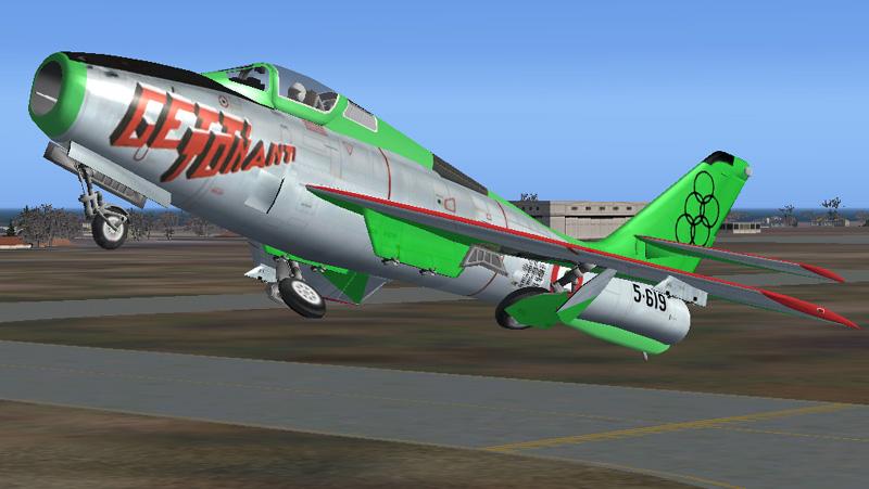 Fs2004/Fs2002 Republic F-84F Getti Tonanti Acrobatic Team Of Aeronautica Militare Italiana