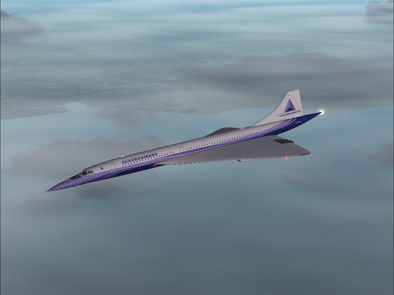 Fs2004 This Is A Concorde In Fictionel Livery (Euroharmoney) Its Got Its Own Panel, Revers