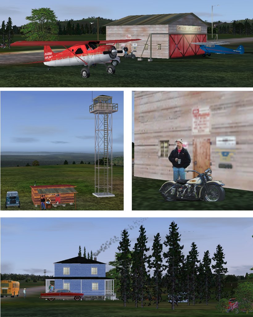 Qb08_Ff3, Québec Bush Scenery = Kanawata Fire Tower This Scenery Is Located Halfway Betwee