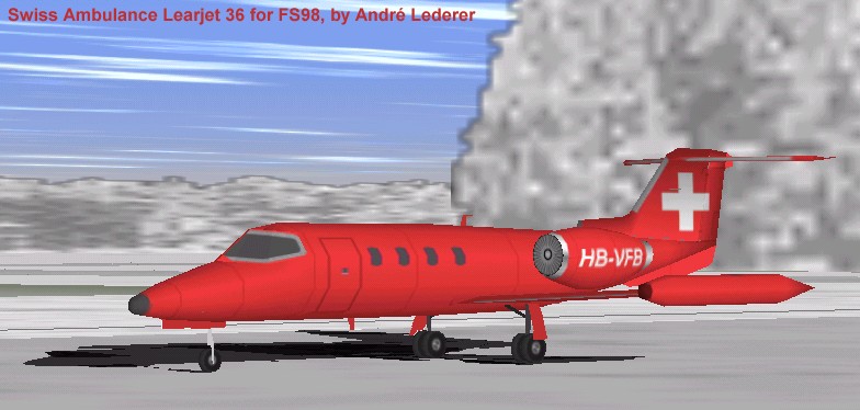 Flightsim Fs2004/Fs98 Aircraft Learjet 35A Swiss Ambulance Learjet 35A Swiss Ambulance, Re