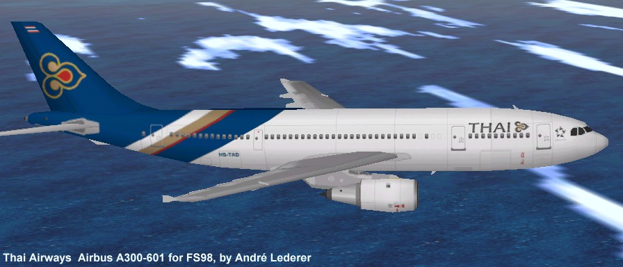 Flightsim Fs2004/Fs98 Aircraft Thai Airways Airbus A300-600 Thai Airways (New Colors) Airb