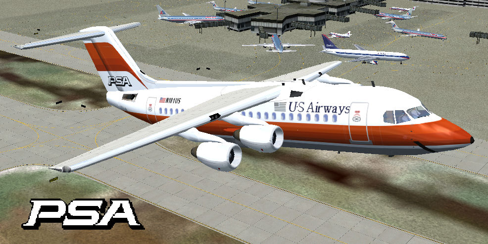 Flight Simulator 2004 Bae 146 Usairways/Psa Retro Usair Operated The Bae 146-200 When They — 1