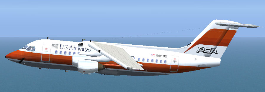 Flight Simulator 2004 Bae 146 Usairways/Psa Retro Usair Operated The Bae 146-200 When They