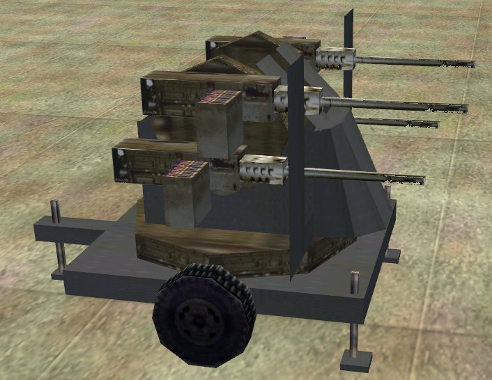 Fs2004/Fs2002 Api Macroquad 50 Machine Gun In 3 Vietnam Era Versions