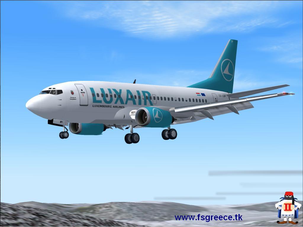 Fs2004 - Boeing 737-500 Luxair Chateau De Bourglinster (Lx-Lgp) Model: Sgair/Ffx Repaint: