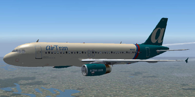 Fs2004 Airtran Airbus (Ryan Intl) 320-200 The Plane Depicted Here N391Lf Made An Flight To