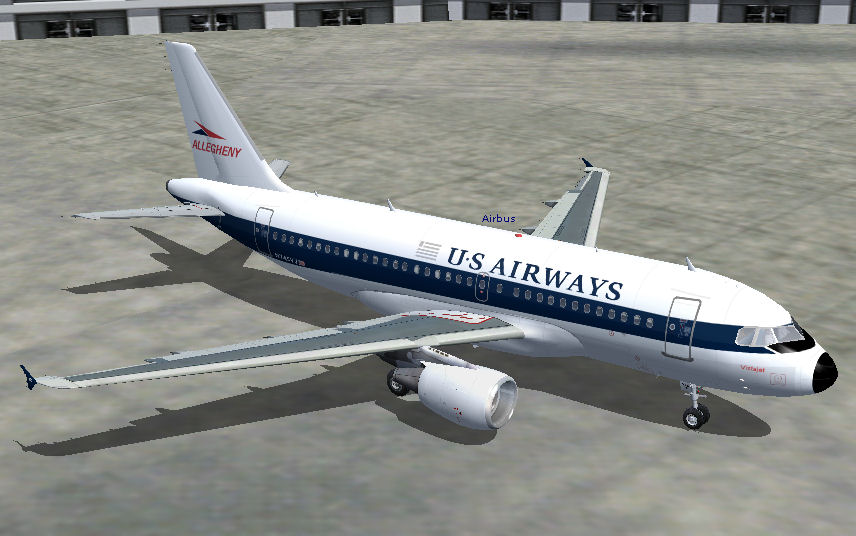 Fs2004 Usairways Airbus 319-114 Heritage Formerly N745Uw, The Allegheny Heritage Jet Was D