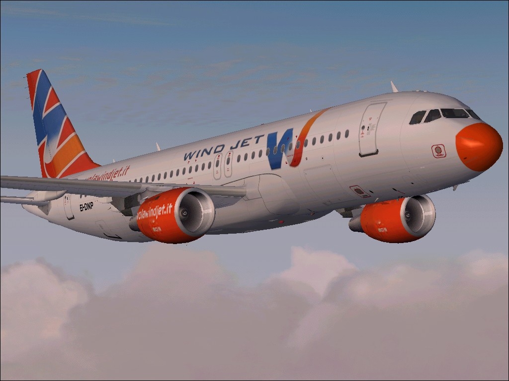 Fs2004 Wind Jet Airbus A320-200 Cfm Airbus A320-200, Cfm Engines, In Wind Jets New Colours