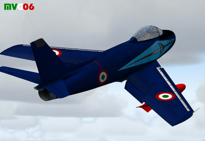 Italian Air Force, North American F-86E, Frecce Tricolori (Early Livery).Textures Exclusiv