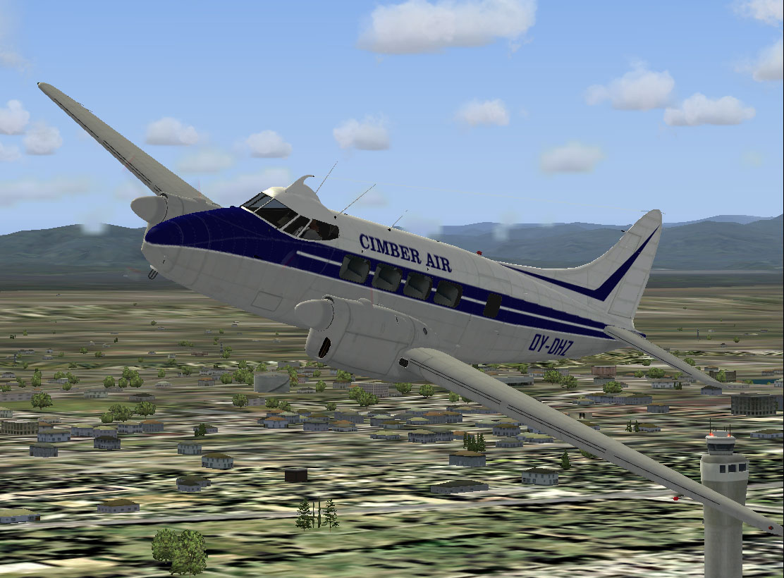 Cimber Air Oy-Dhz Liverie For The Derek Palmer De Havilland Dove V1 This Is Repainted Text